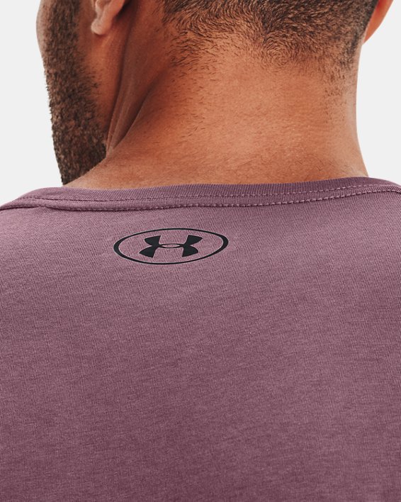 Men's UA Sportstyle Logo Short Sleeve, Purple, pdpMainDesktop image number 3